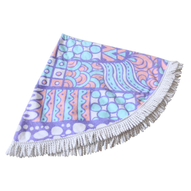 Cotton Round Beach Towel With Tassels