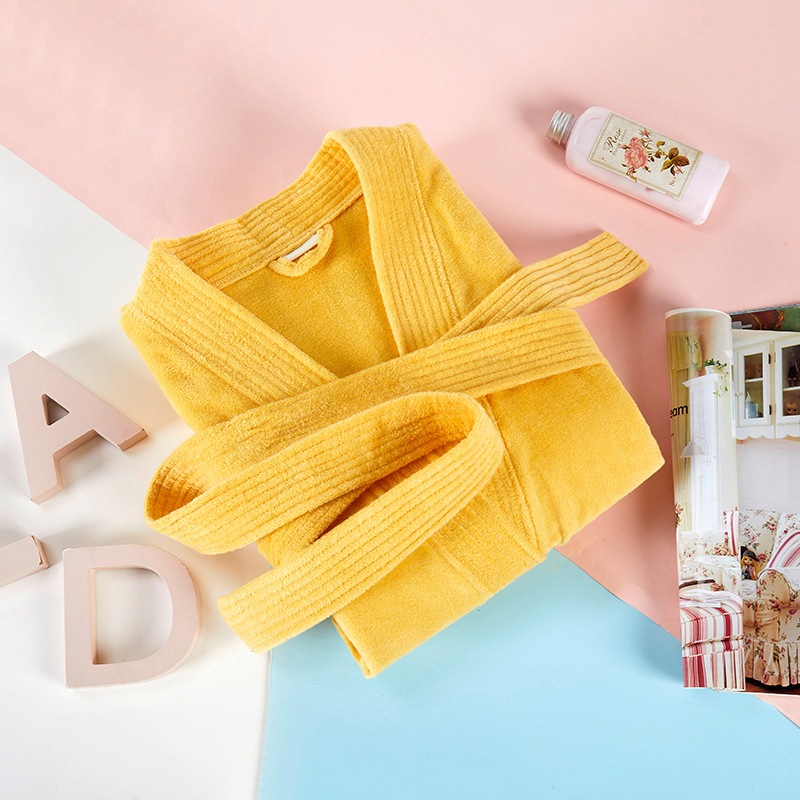 Cotton Yellow Terry Bathroom Robes