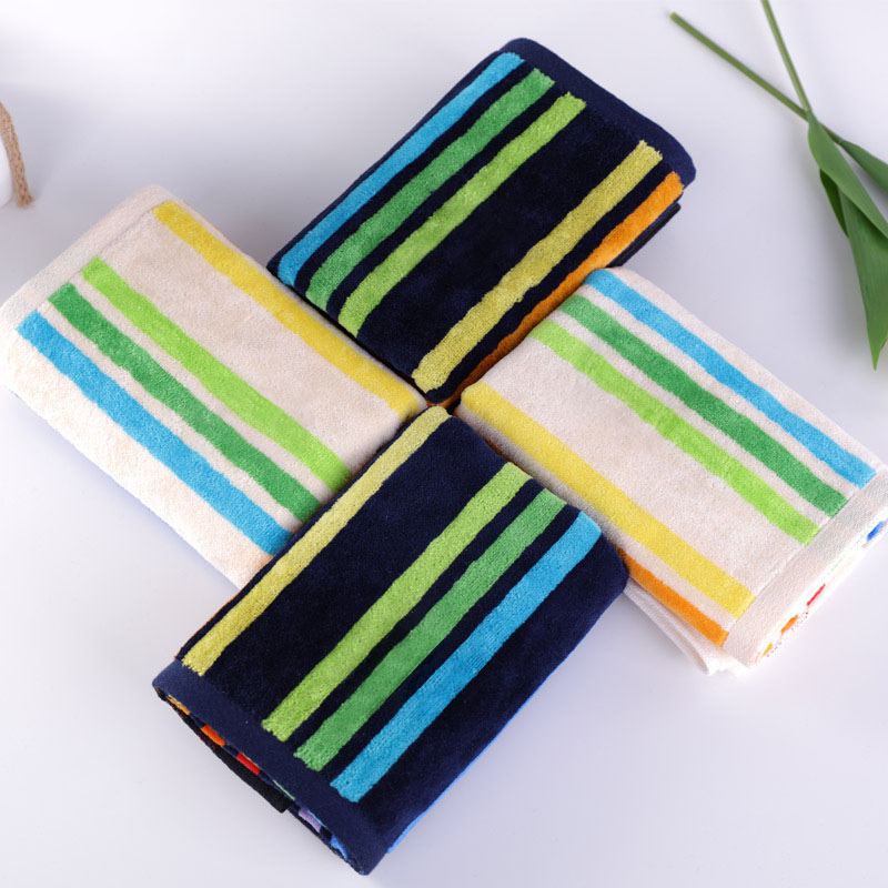 Cotton Striped Jacquard Face Towel