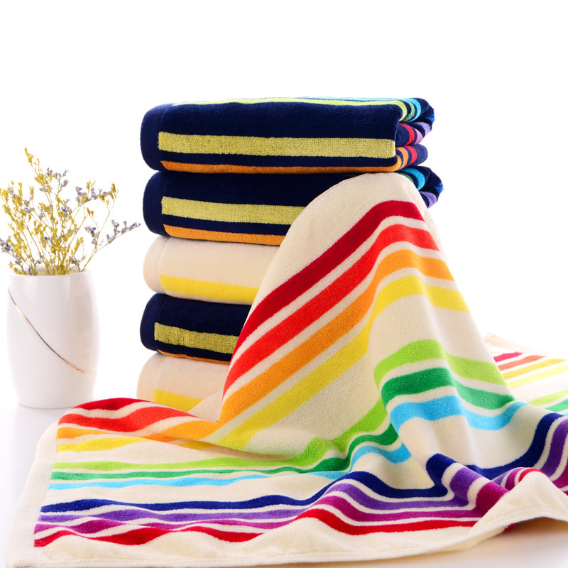 Cotton Striped Jacquard Face Towel