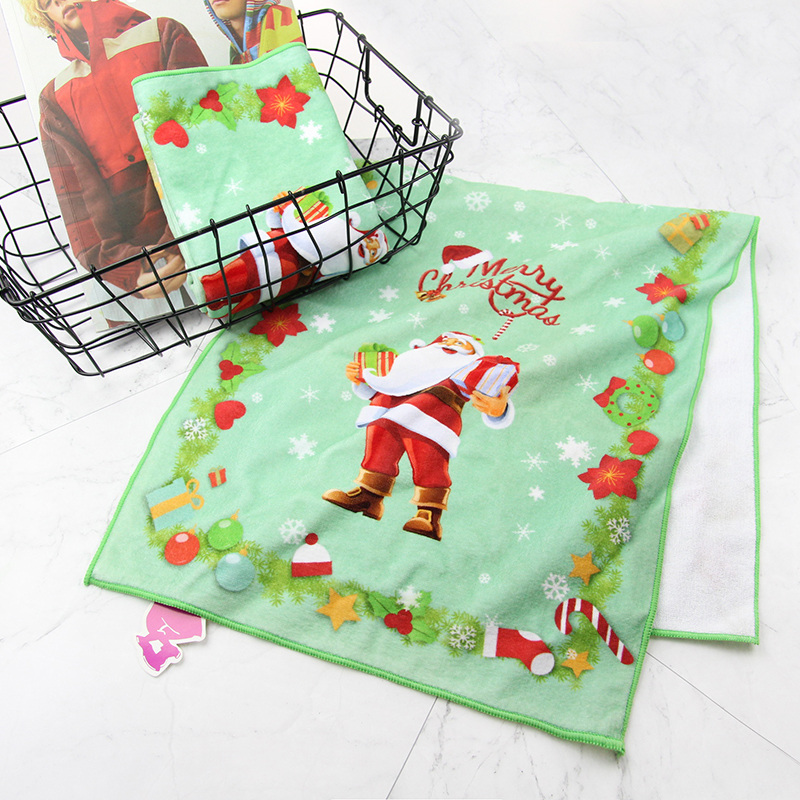 Custom Christmas Printed Face Towel