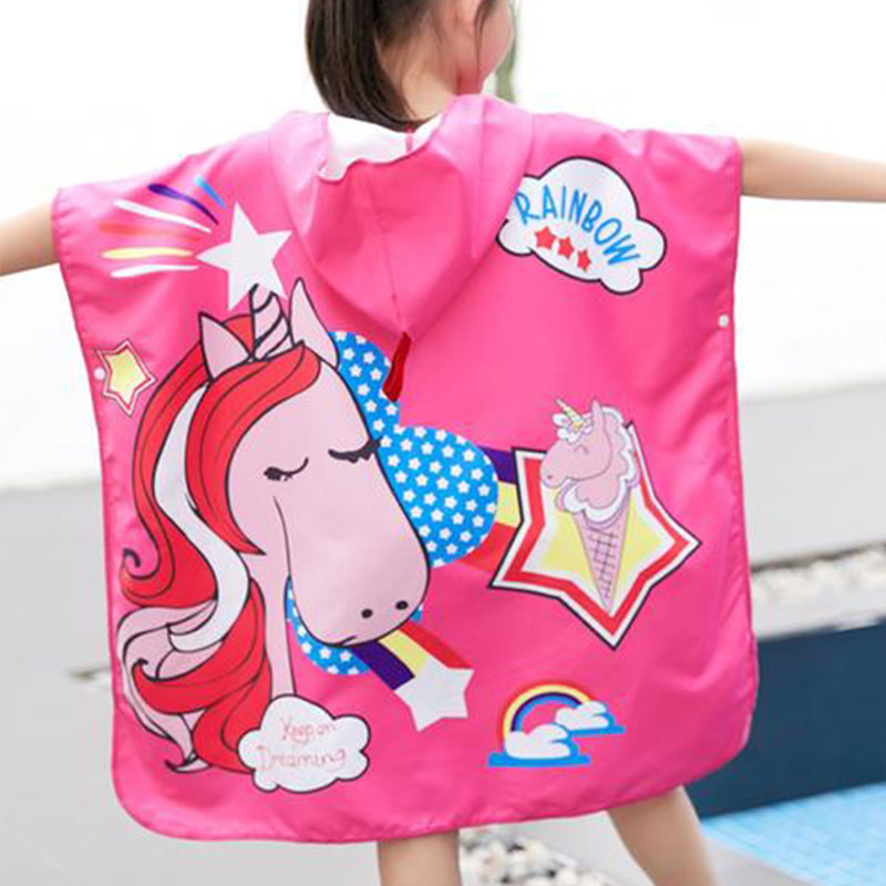 Kids Sublimation Printed Cape Beach Towel